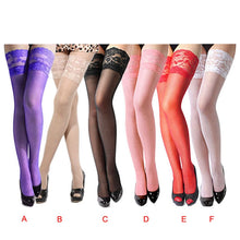 6 Colors Hot Sale Sexy Womens Sheer Lace Top Thigh High Sexy Lingerie Stockings #1536 SM6