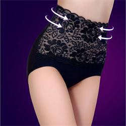 6 Colors Sexy Lace Flower Panties Women Underwear High Waist Body Shaper Hip Women Panties Intimates Briefs SM6