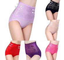 6 Colors Sexy Lace Flower Panties Women Underwear High Waist Body Shaper Hip Women Panties Intimates Briefs SM6