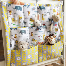 60*50cm MuslinTree Animal Printed Baby Cot Bed Hanging Storage Bag Crib Organizer Toy Diaper Pocket for Crib Bedding Set SM6
