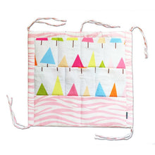 60*50cm MuslinTree Animal Printed Baby Cot Bed Hanging Storage Bag Crib Organizer Toy Diaper Pocket for Crib Bedding Set SM6