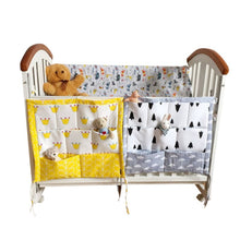 60*50cm MuslinTree Animal Printed Baby Cot Bed Hanging Storage Bag Crib Organizer Toy Diaper Pocket for Crib Bedding Set SM6