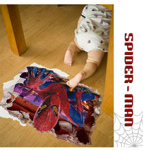 60*90cm 3d boys Dream spiderman through wall sticker removable kids wall decals children bedroom wall art decor SM6
