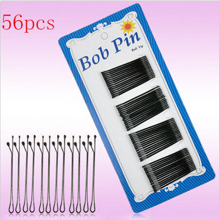 60Pcs Black Invisible Hair Clips Wave Bobby Pins Grips Barrette SM6