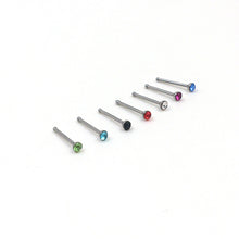 60Pcs Crystal Rhinestone Nose Piercing Bone Stud Stainless Surgical Steel Body Piercing Jewelry SM6