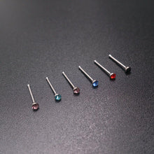 60Pcs Crystal Rhinestone Nose Piercing Bone Stud Stainless Surgical Steel Body Piercing Jewelry SM6