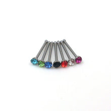 60Pcs Crystal Rhinestone Nose Piercing Bone Stud Stainless Surgical Steel Body Piercing Jewelry SM6