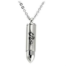 60cm Silver Stainless Steel Men Dragon Bullet Pendant Necklace Cool Chain Jewelry Gift Long Animal Necklace SM6