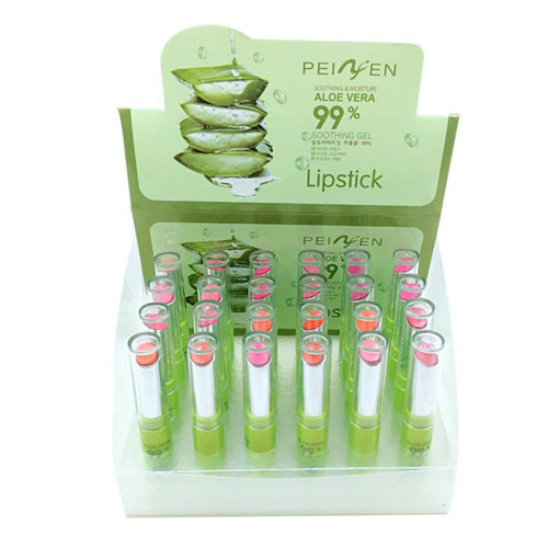 12pcss Korean Women Cosmetic Makeup Aloe Moisturizing Waterproof Lipstick Rose Color Orange Changing Lipstick Y6 SM6