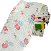 120x120cm Muslin Baby Cartoon Cute Swaddling Blanket born Infant Cotton Warm Swaddle Towel SM6
