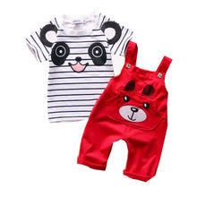 Baby Boy Girl Clothing Sets Cotton Cartoon Overalls Tops T shirt Jumpsuits Romper Set Kid Clothes Outfits Suit SM6