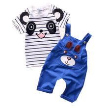 Baby Boy Girl Clothing Sets Cotton Cartoon Overalls Tops T shirt Jumpsuits Romper Set Kid Clothes Outfits Suit SM6