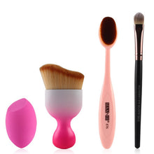 4pcs MAANGE Contour Foundation Brush Kit Makeup Brushes Cosmetic S Shape Cream Powder Blush Makeup Brush Set SM6