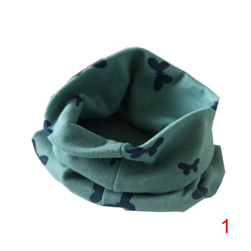 Boys Girls Collar Baby Heart Star Butterfly Scarf Cotton O Ring Neck Scarves Children Outdoor Ring Scarf SM6