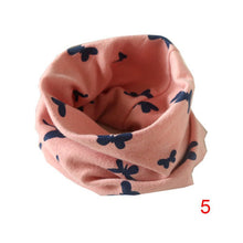 Boys Girls Collar Baby Heart Star Butterfly Scarf Cotton O Ring Neck Scarves Children Outdoor Ring Scarf SM6