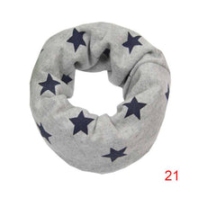 Baby Kids Cotton Scarf Boys Girl Star Printing O Ring Children Collar Child Neckerchief Scarves SM6