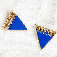 Brand Earing Colorful Triangle Earrings Stud Earrings For Women Crystal Pearl Earrings Fashion Jewelry Whole SM6
