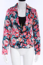 Casual Women One Button Jacket Slim Casual Business Blazer Suit Floral Coat Outwear SM6