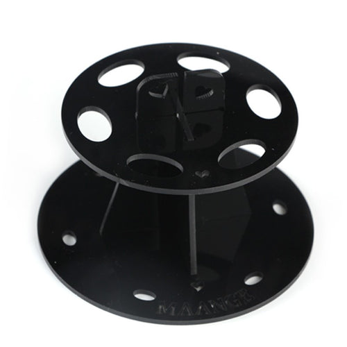 Cosmetic Shelf Rack Toothbrush Makeup Brush Organizer Acrylic 6 Hole Oval Makeup Brush Holder For Stand Drying Brush SM6