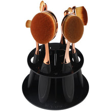 Cosmetic Shelf Rack Toothbrush Makeup Brush Organizer Acrylic 6 Hole Oval Makeup Brush Holder For Stand Drying Brush SM6