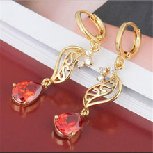 Cubic Zirconia Crystal water Drop Dangle Earrings gold Plated Women Earrings Fashion jewelry SM6