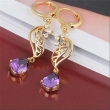 Cubic Zirconia Crystal water Drop Dangle Earrings gold Plated Women Earrings Fashion jewelry SM6