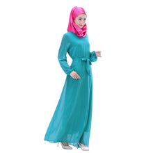 Women Chiffon Long Sleeve LKaftan Abaya Jilbab Islamic Muslim Cocktail ong Dress SM6