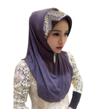 Women Soft Full Cover Scarf Paillette Embroider Linen Caps Islamic Shawls Hijab Muslim Headwear Y80 SM6