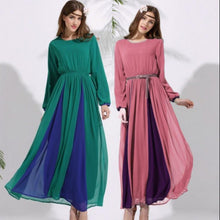 Elegant Women Long Chiffon Dress Vintage Kaftan Jilbab Islamic Muslim Abaya Cocktail Party Y6 SM6