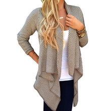 Women Long Sleeve Knitted Sweater Cardigan Open Front Coat Top Outwear SM6