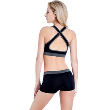 Women's Fitness Workout Seamless Padded Bra Set BraShorts Suit SM6