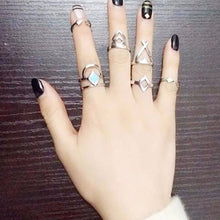 6PCS Vintage Turkish Beach Punk Geometry Ring Set Ethnic Carved Gold Plated Boho Midi Finger Ring Knuckle Charm Anelli SM6