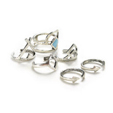 6PCS Vintage Turkish Beach Punk Geometry Ring Set Ethnic Carved Gold Plated Boho Midi Finger Ring Knuckle Charm Anelli SM6