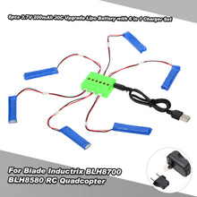 6pcs 37V 200mAh 30C Upgrade Lipo Battery with 6 in 1 Charger Set for Blade Inductrix Tiny Whoop BLH87008580 RC DroneQuadcopter SM6