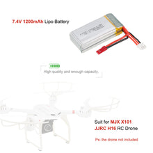 74V 1200mAh 30C Lipo Battery with JST Plug for MJX X101 JJRC H16 RC Drone Quadcopter SM6