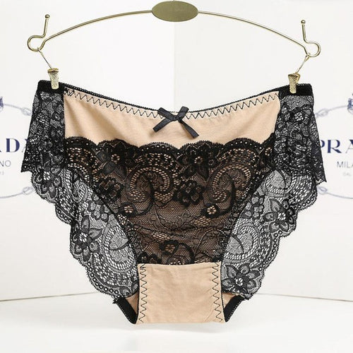 7 Colors Sexy Underwear Women Panties Cotton Blend Lace Transparent Women Panties Underwear Ladies  Culotte Femme SM6