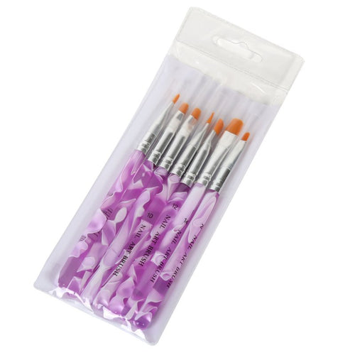 7 Pieces Fashion UV Gel Acrylic Painting Drawing Pen Nail Art Pen Brushes Polish Builder Tools SetsKits SM6