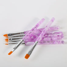 7 Pieces Fashion UV Gel Acrylic Painting Drawing Pen Nail Art Pen Brushes Polish Builder Tools SetsKits SM6