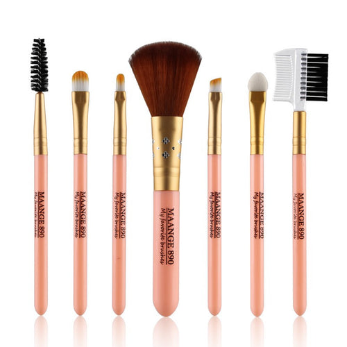 7 Pieces/set Pro Cosmetic Makeup Brushes Tool Eyeshadow Set Powder Foundation Lip Make Up Pincel Maquiagem SM6