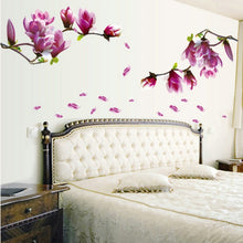70*50cm Magnolia flower blossoms sticker wall sticker creative fashion hall wallpaper floral DIY paste home bedroom AY9157 SM6
