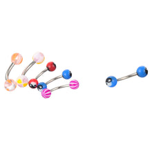 72Pcs Stainless Acrylic Ball Barbell Bar Eyebrow Nose Tounge Ring Body Piercing  SM6