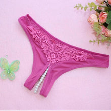 7Colors Sexy Women Pearl G-String And Thongs Solid Low Waist Open Crotch Underwear Women bragas mujer New Arrival  #425 SM6