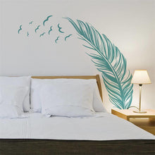 8408 0.7 Left right flying feather Wall Stickers home decor adesivo de parede home decoration wallpaper wall sticker SM6
