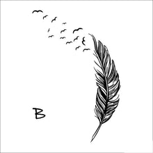 8408 0.7 Left right flying feather Wall Stickers home decor adesivo de parede home decoration wallpaper wall sticker SM6