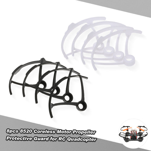 8pcs 8520 Coreless Motor Propeller Protective Guard for JJRC JJPRO-T1 T2 QX8090 GoolRC G90 QX95 Q100 LT105 FPV RC Quadcopter SM6