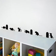 9 cute mouse wall stickers room decoration Zooyoo 705. 3d diy vinyl adesivos de paredes home decals animals mural art poster 4.5 SM6