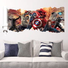 90*50cm newest impression 3D cartoon movie the Avengers Captain home decal wall sticker/boys love kids room decor child gifts SM6