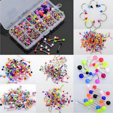 90Pcs Mixed Acrylic Stainless Steel Tragus Bar Lip Button Navel Rings Body Piercing Jewelry SM6