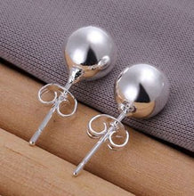 925 Sterling Silver Ball Stud Earring Jewelry 8 mm Bead Earrings For Women  SM6
