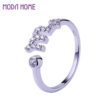 925 Sterling Silver Rings Men Lovers 12 Zodiac Star Signs Horoscope Shaped Adjustable Open Ring Jewelry SM6